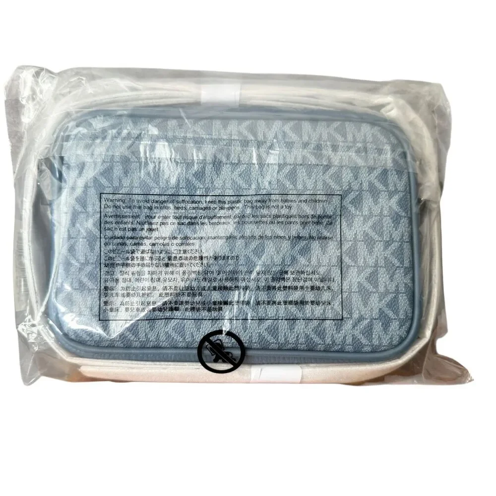 Michael Kors Jet Set Travel Small Denim Logo Camera Crossbody Bag 35S6STVC1V NEW